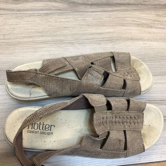 HOTTER Comfort Concept Candice Brown Leather Sandals Size 7 EU 38 Ortho - Picture 10 of 11